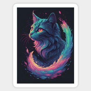 Neon cat Sticker